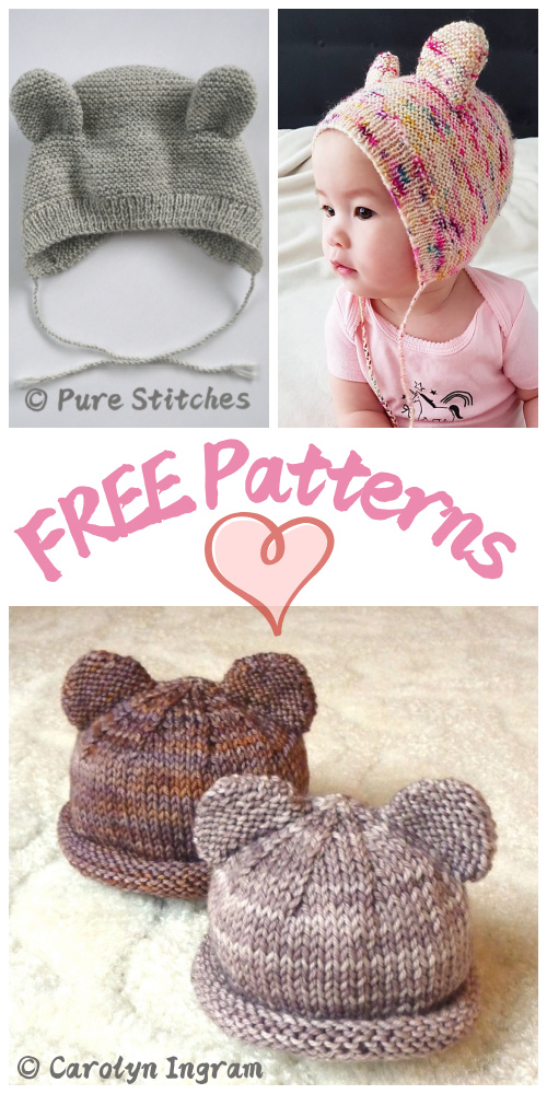 Bearly Hat FREE Knitting Patterns