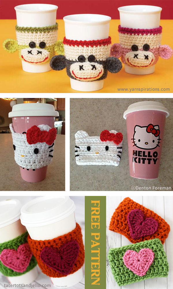 Crochet Cup Cozy Free Patterns 