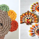 Crochet Turkey Coaster FREE Patterns