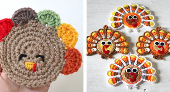Crochet Turkey Coaster FREE Patterns