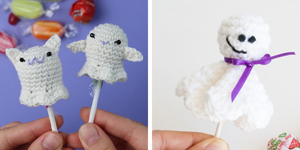 Ghost Lollipop FREE Crochet Patterns