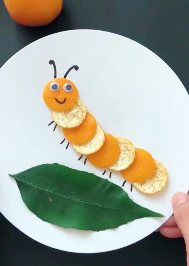 How to DIY Cute Caterpillar with Orang Peel 