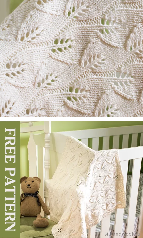 Leafy Baby Blanket FREE Knitting Pattern