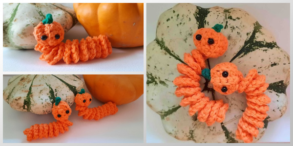 Pumpkin Worry Worm FREE Crochet Pattern