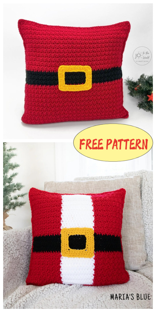 Santa Pillow FREE Crochet Patterns 
