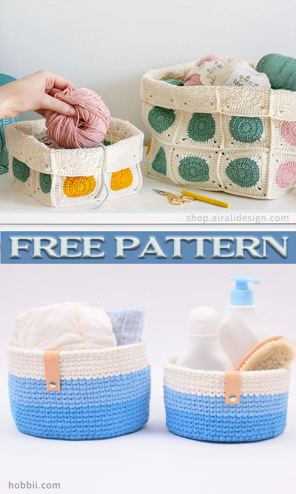 Storage Basket FREE Crochet Patterns