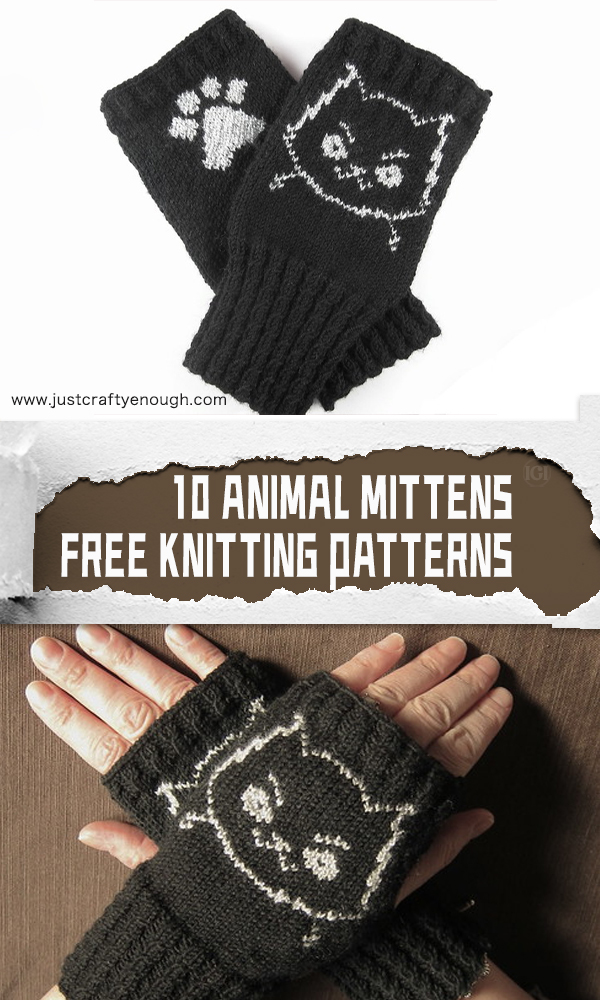 10 Knitted Animal Mittens Free Patterns5