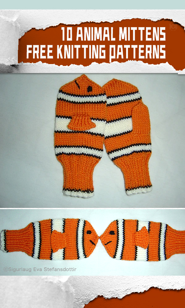 10 Knitted Animal Mittens Free Patterns9