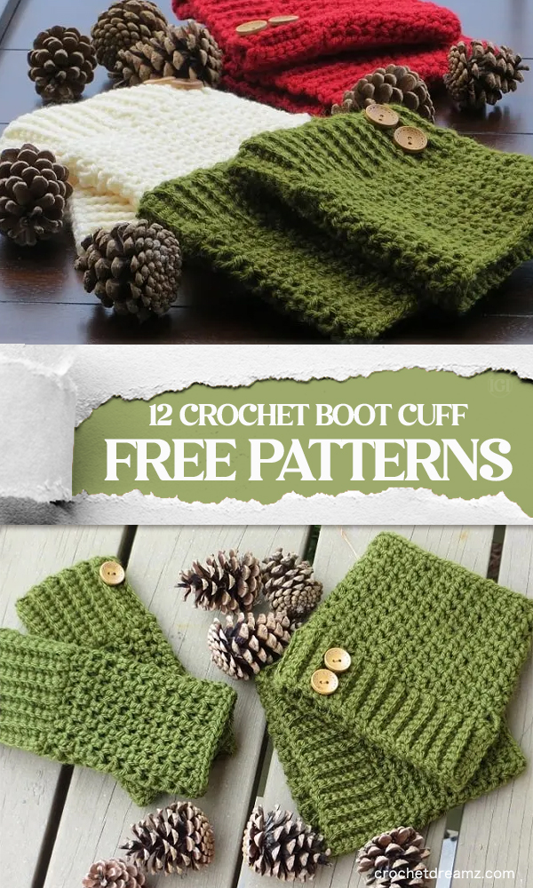 12 Crochet Boot Cuff FREE Patterns