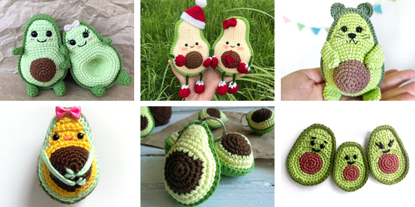 6 Adorable Crochet Avocado FREE Patterns