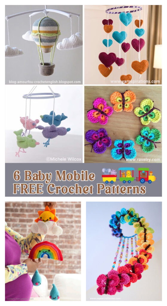 6 Baby Mobile FREE Crochet Patterns 