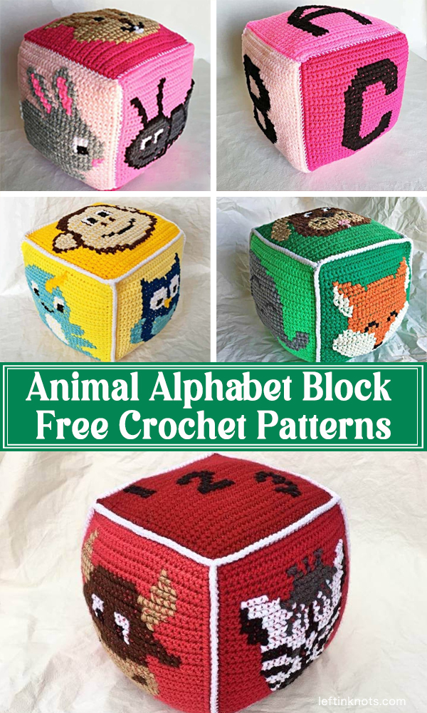 Animal Alphabet Block Free Crochet Patterns