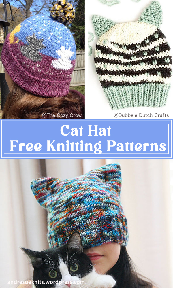 Cat Hat Free Knitting Patterns