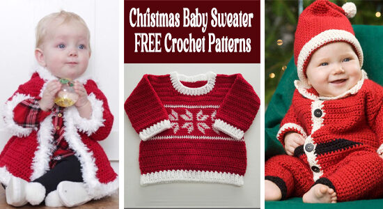 Christmas Baby Sweater FREE Crochet Patterns