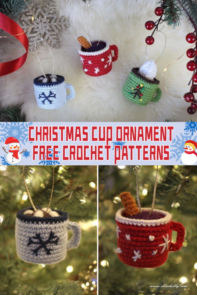 Christmas Cup Ornament FREE Crochet Patterns