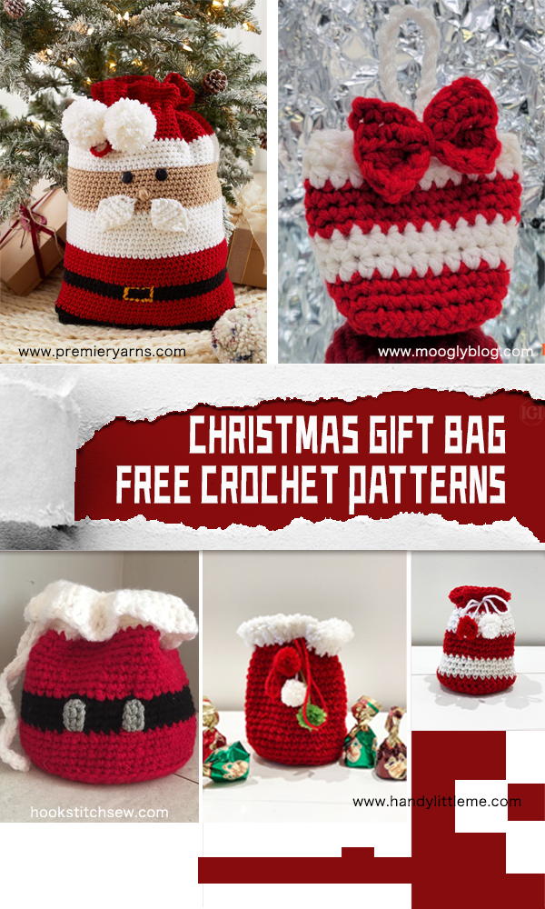 Christmas Gift Bag FREE Crochet Patterns