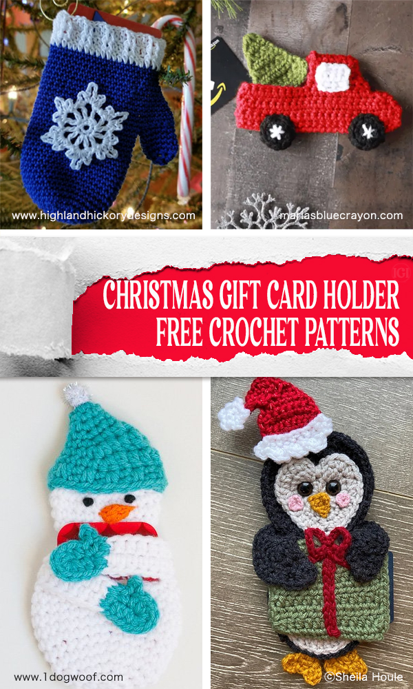 Christmas Gift Card Holder FREE Crochet Patterns 