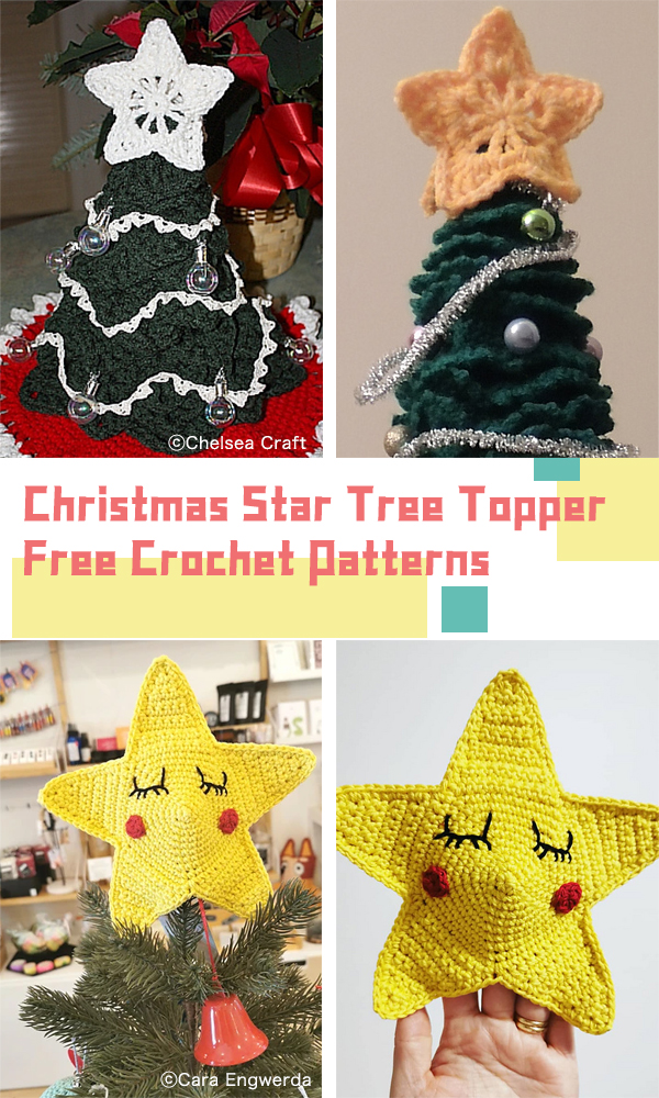Christmas Star Tree Topper Free Crochet Patterns 