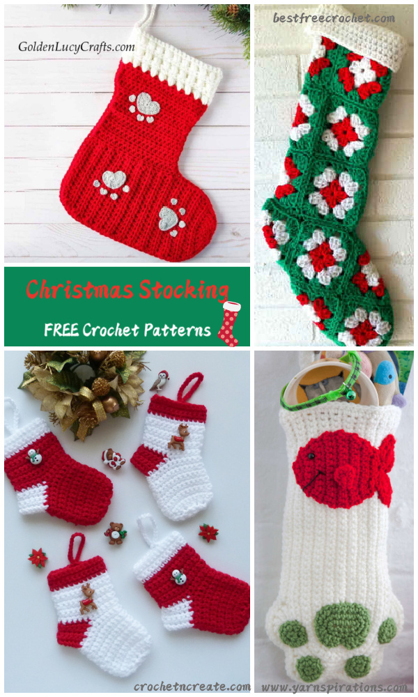 Christmas Stocking FREE Crochet Patterns