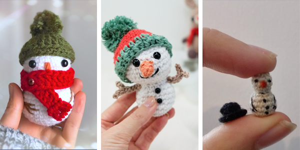 Crochet Tiny Snowman FREE Patterns