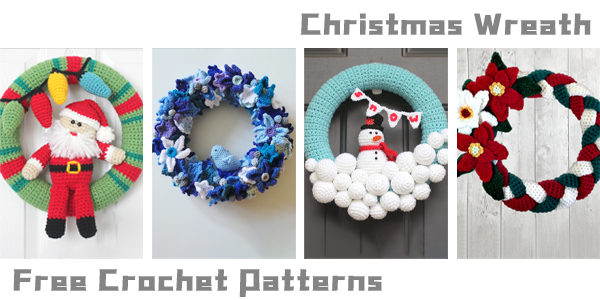 Crocheted Christmas Wreath FREE Patterns