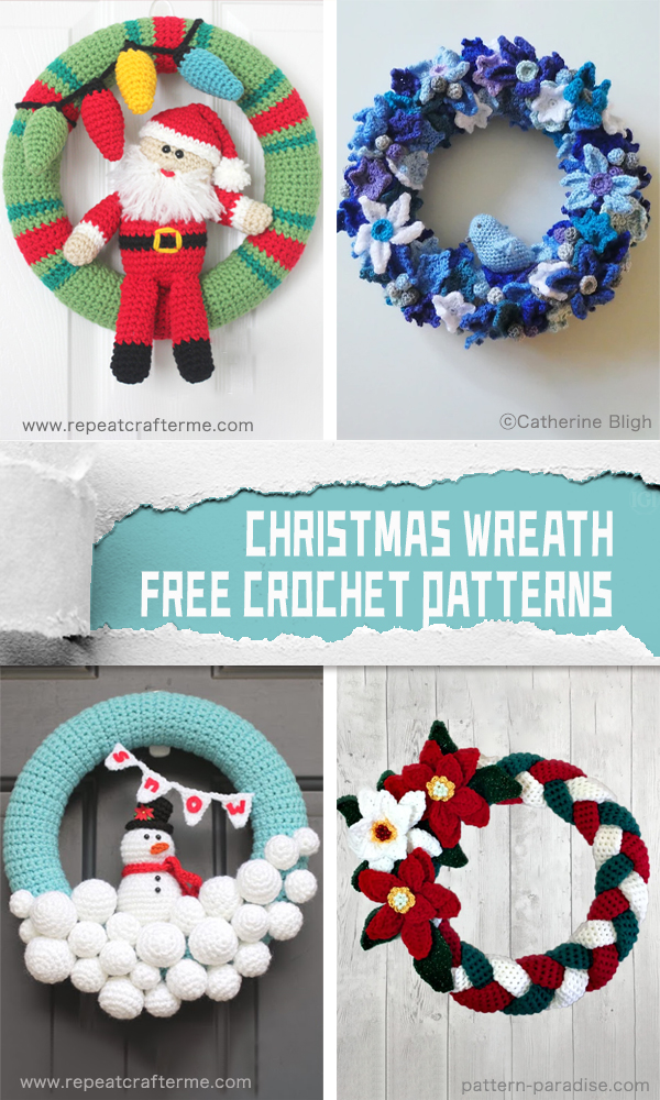 Crocheted Christmas Wreath Free Patterns