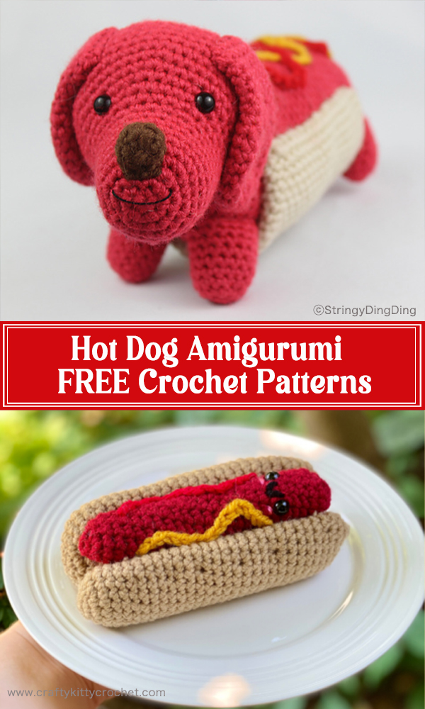 Hot Dog Amigurumi  FREE Crochet Patterns