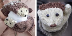 Knit Hedgehog Mittens FREE Patterns