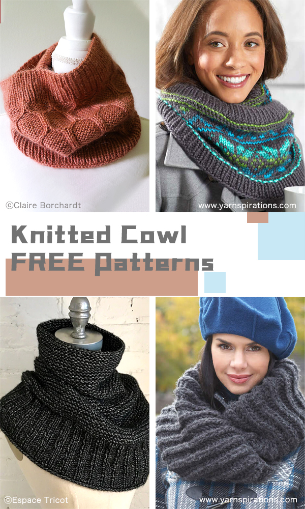 Knitted Cowl FREE Knitting Patterns 