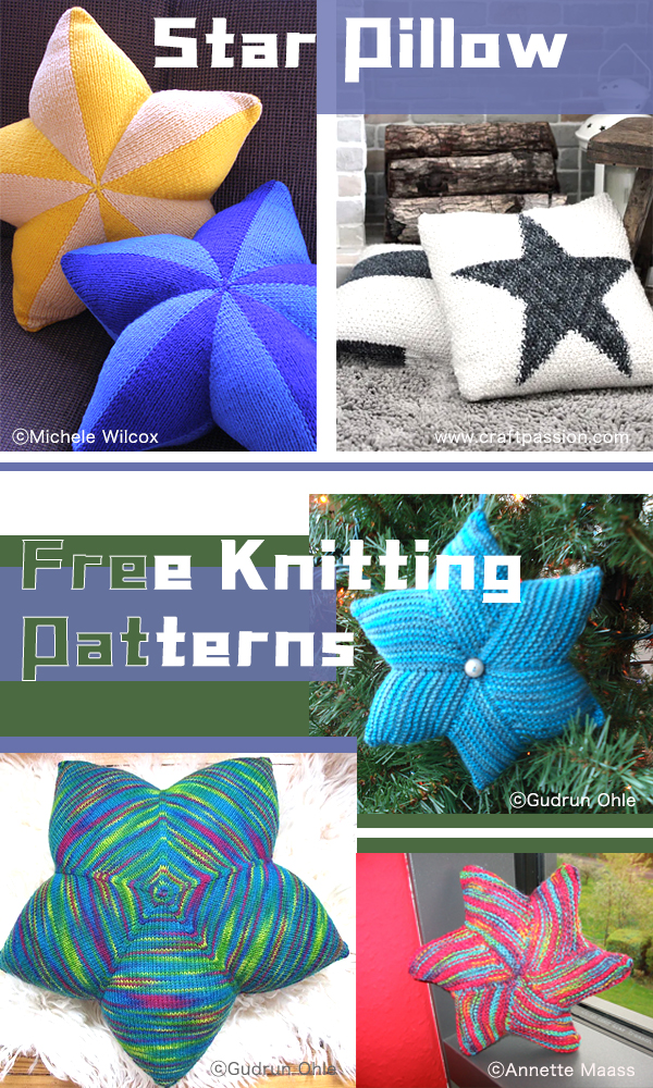 Star Pillow Free Knitting Patterns