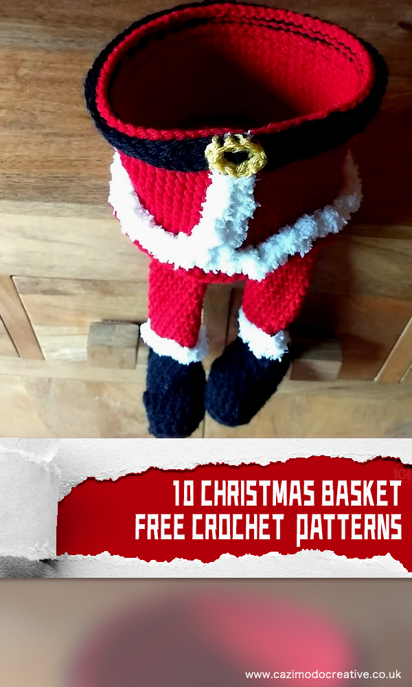 10 Christmas Basket FREE Crochet Patterns