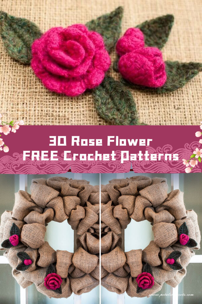 3D Rose Flower FREE Crochet Patterns