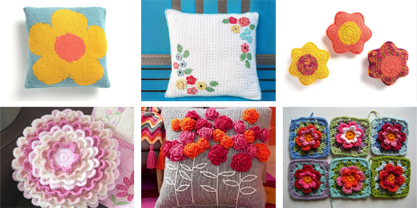 6 FREE Flower Pillow Crochet Patterns