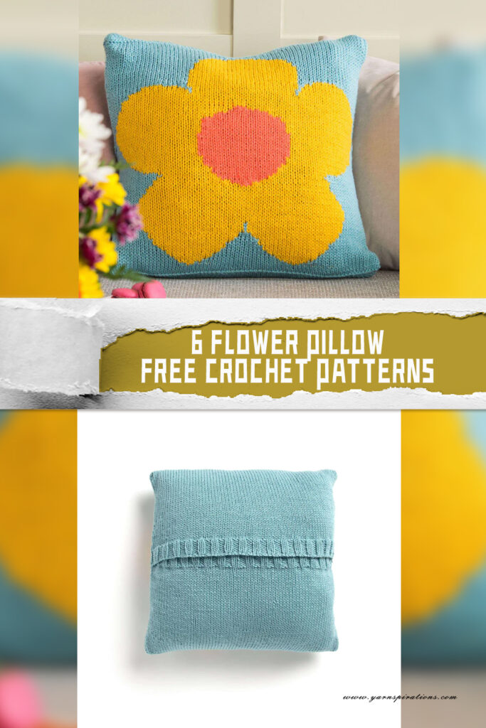6 Flower Pillow FREE Crochet Patterns