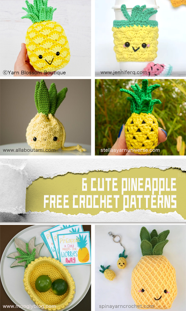 6 Pineapple Project Free Crochet Patterns 