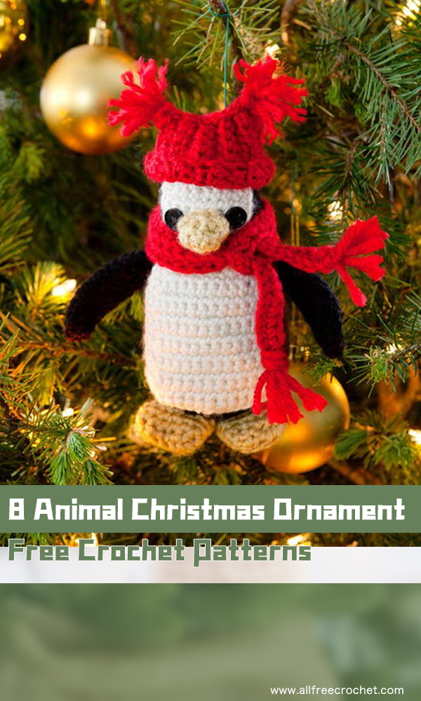 8 Animal Christmas Ornament Free Crochet Patterns