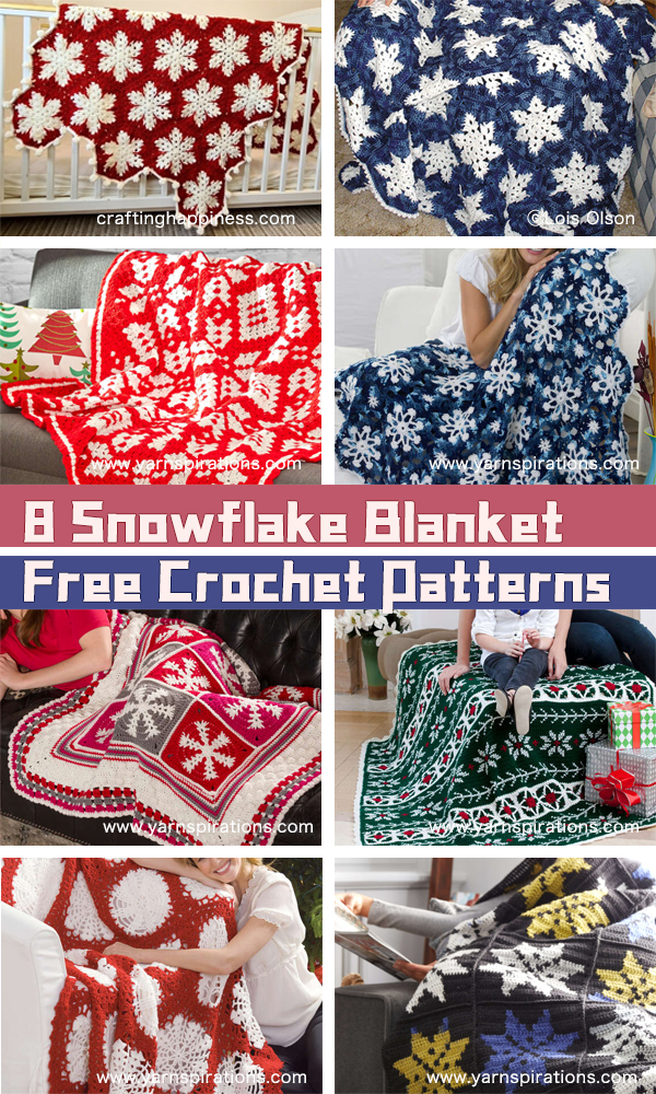  8 Snowflake Blanket Free Crochet Patterns