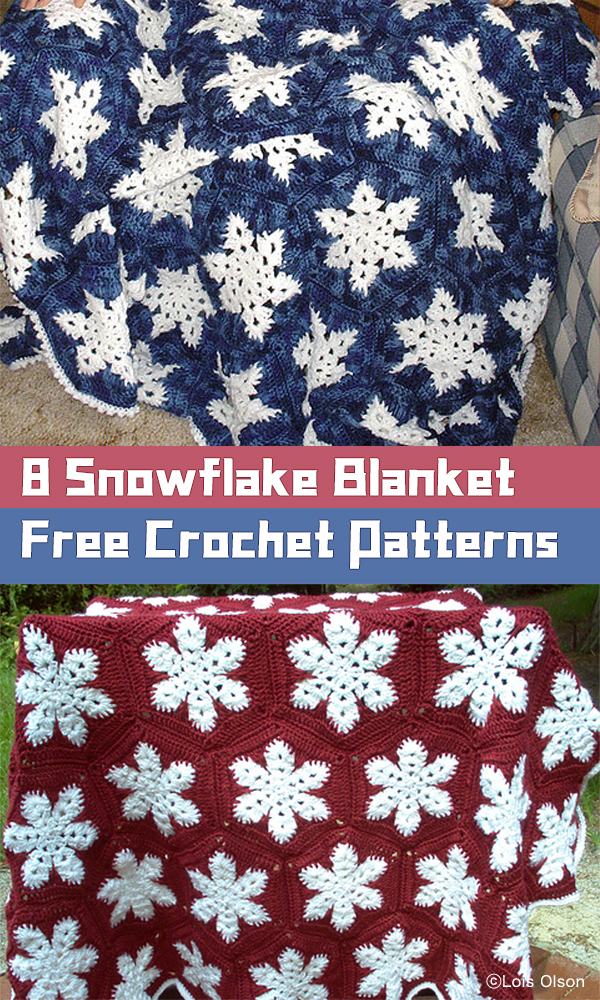 8 Snowflake Blanket Free Crochet Patterns