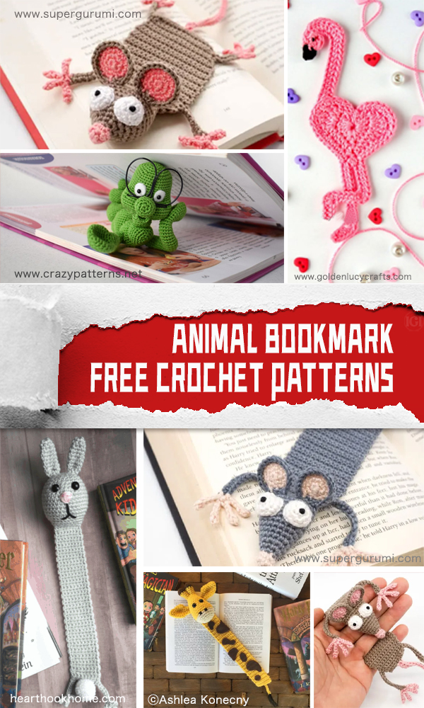 Animal Bookmark Free Crochet Patterns