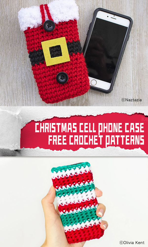 Christmas Cell Phone Case FREE Crochet Patterns 