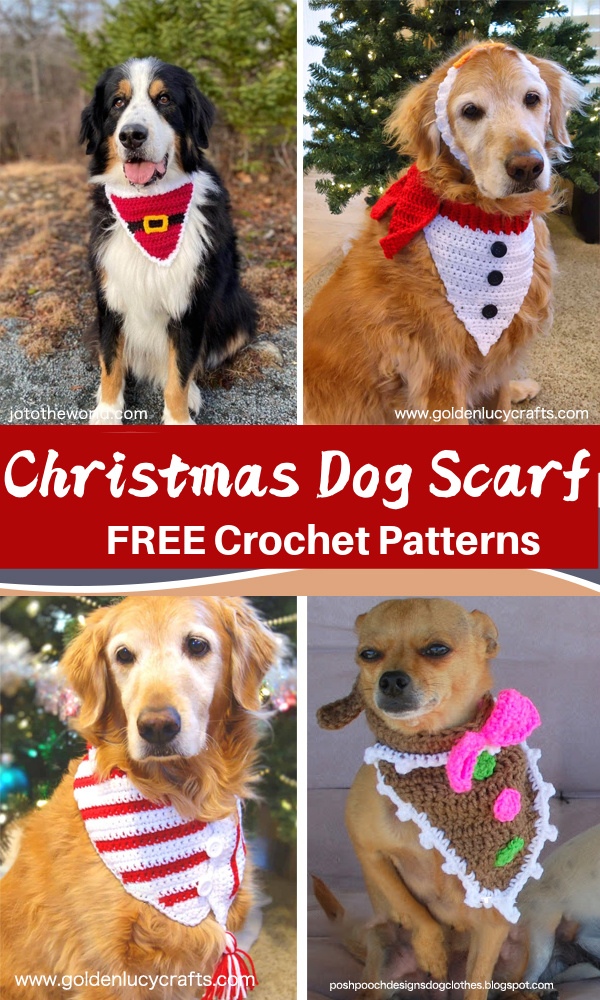 Christmas Dog Scarf FREE Crochet Patterns 