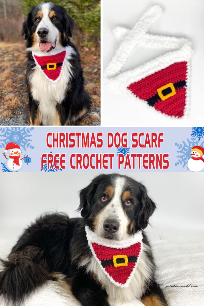 Christmas Dog Scarf FREE Crochet Patterns