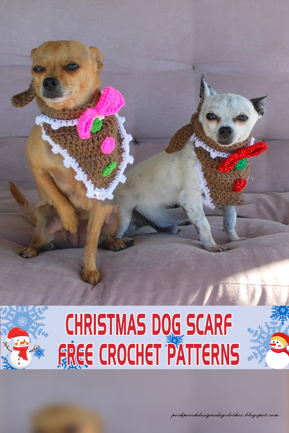 Christmas Dog Scarf FREE Crochet Patterns