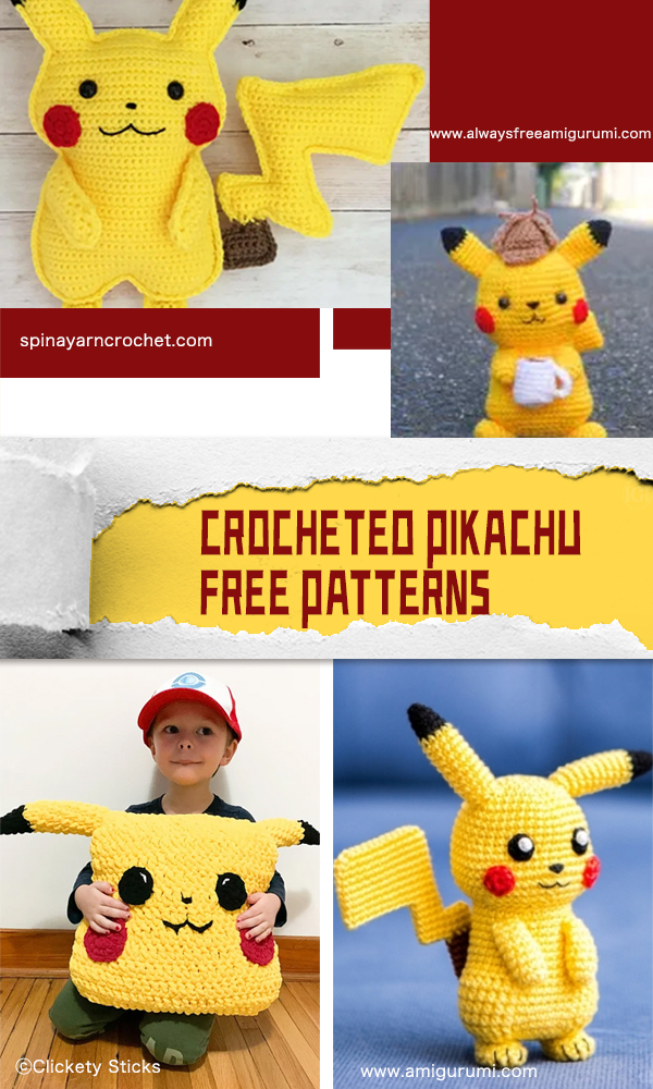 Crocheted Pikachu Free Crochet Patterns