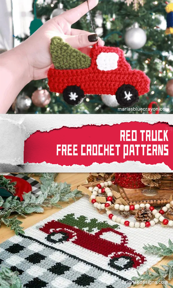 Crocheted Red Truck FREE Crochet Patterns 