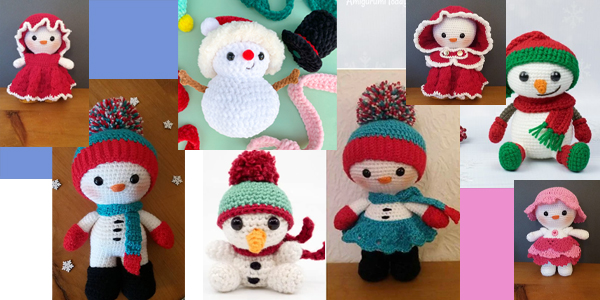 Dress Up Snowman FREE Crochet Patterns
