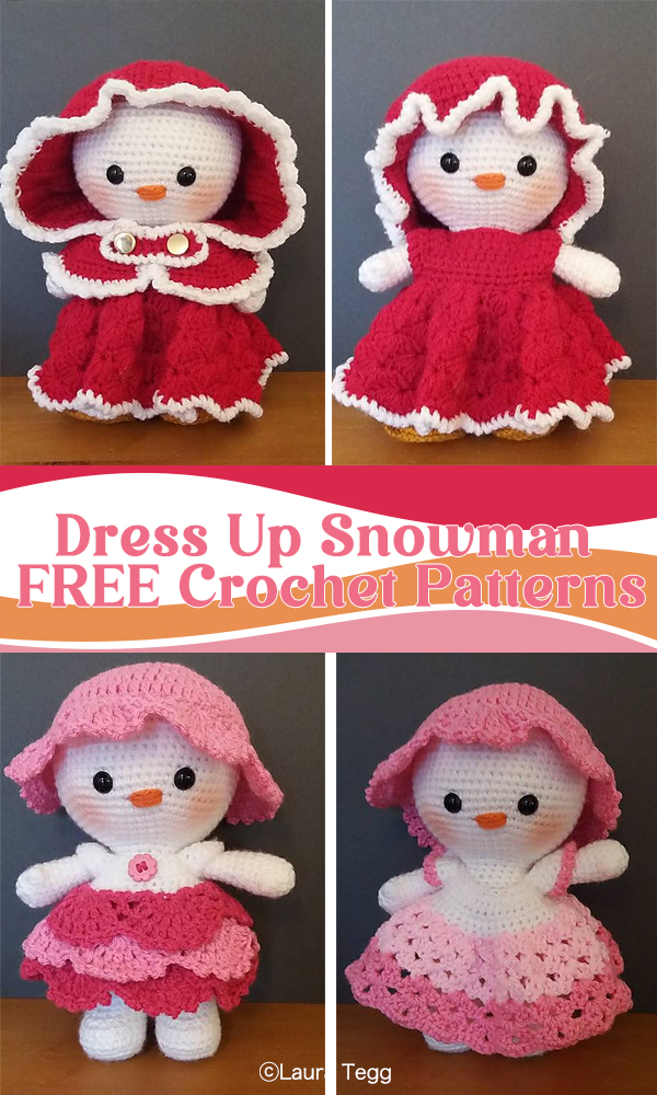 Dress Up Snowman FREE Crochet Patterns