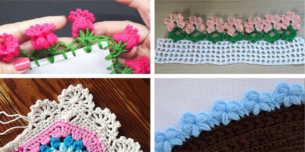 Flower Border Edging FREE Crochet Patterns