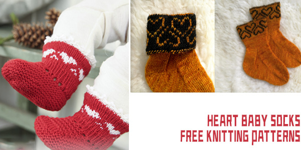 Heart Baby Socks FREE Knitting Patterns