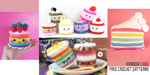 Rainbow Cake FREE Crochet Patterns